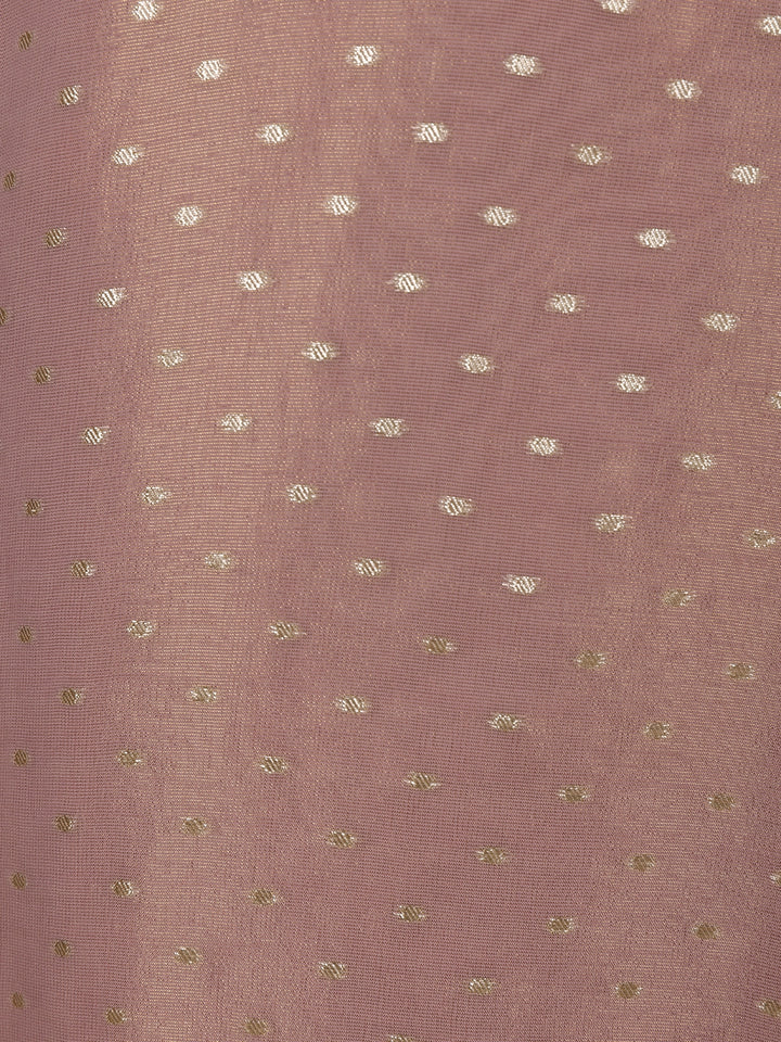 Onion Pink Dotted Design Tissue Silk Salwar Suit - Diadem