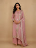 Onion Pink Floral Design Organza Salwar Suit