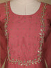 Onion Pink Floral Designed Cotton Salwar Suit - Diadem