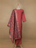 Onion Pink Floral Designed Cotton Salwar Suit - Diadem
