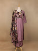 Onion Pink Floral Designed Salwar Suit - Diadem