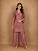 Onion Pink Floral Printed Design Cotton Co-ord Set