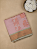 Onion Pink Semi Tussar Silk Floral Designed Saree - Diadem