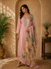 Onion Pink Sequins Zari Embroidered Design Tissue Straight Cut Salwar Suit