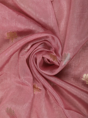 Onion pink Floral Designed Semi Silk Fancy Saree - Diadem