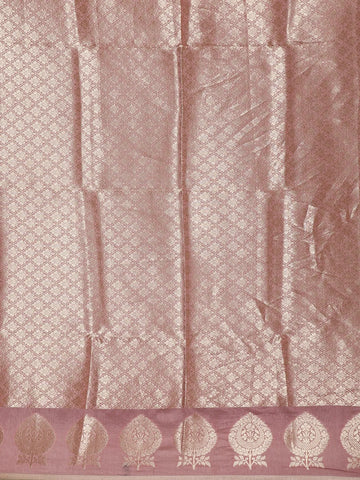 Onion pink Floral Designed Semi Silk Fancy Saree - Diadem