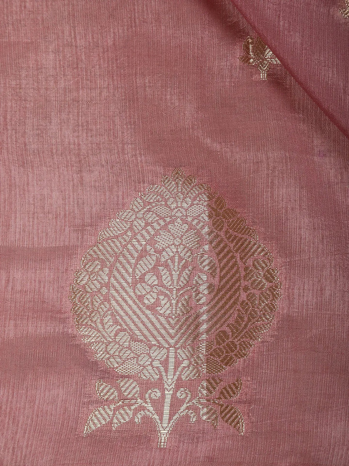 Onion pink Floral Designed Semi Silk Fancy Saree - Diadem