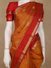 Orange Bird Designed Silk Saree - Diadem