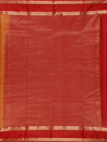 Orange Bird Designed Silk Saree - Diadem