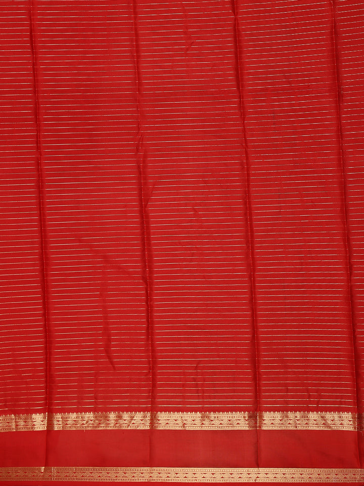 Orange Bird Designed Silk Saree - Diadem