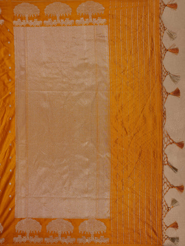Mustard Butta Design Tussar Silk Saree - Diadem