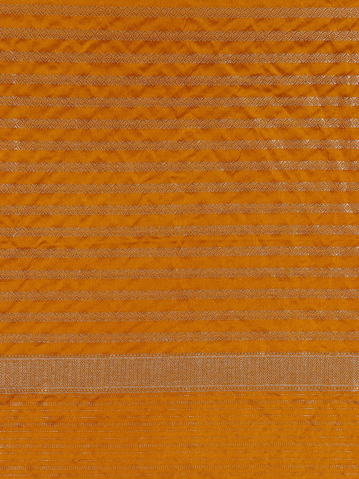 Mustard Butta Design Tussar Silk Saree - Diadem