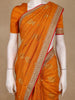 Orange Butta Woven Design Banarasi Silk Saree
