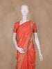 Orange Butta Woven Design Banarasi Silk Saree