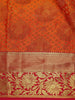 Orange Butta Woven Design Kanchipuram Silk Saree