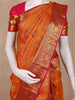 Orange Butta Woven Design Kanchipuram Silk Saree