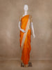 Orange Butta Woven Design Pure Kanchipuram Silk Saree with Golden Zari Border
