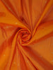 Orange Butta Woven Design Pure Kanchipuram Silk Saree with Golden Zari Border