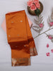 Orange Butta Woven Design Soft Silk Saree with Silver Zari Floral Border