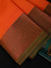 Orange Butta Woven Soft Silk Saree