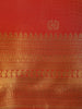 Orange Floral Butta Zari Woven Design Tissue Designer Saree with Zari Border