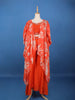 Orange Floral Design Synthetic Palazzo Suit - Diadem