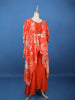Orange Floral Design Synthetic Palazzo Suit - Diadem