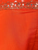 Orange Floral Design Synthetic Palazzo Suit - Diadem