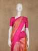 Orange Floral Designed Silk Saree - Diadem