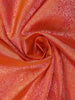 Orange Floral Designed Silk Saree - Diadem