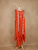 Orange Floral Embroidered Design Georgette Skirt Top with Dupatta