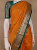 Orange Floral Motif Banarasi Silk Saree - Diadem