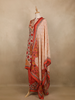 Orange Floral Printed Cotton Salwar Suit