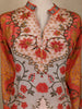 Orange Floral Printed Cotton Salwar Suit
