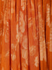 Orange Floral Printed Design Chiffon Party Wear Gown