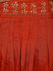 Orange Floral Sequins Embroidered Georgette Skirt Top