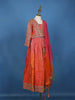 Orange Floral Sequins Embroidered Silk Kids Lehenga With Dupatta