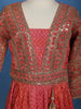 Orange Floral Sequins Embroidered Silk Kids Lehenga With Dupatta