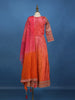 Orange Floral Sequins Embroidered Silk Kids Lehenga With Dupatta