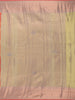 Orange Floral Woven Design Art Silk Saree