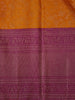 Orange Floral Woven Pure Kanchipuram Silk Saree