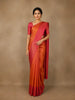 Orange Floral Woven Pure Kanchipuram Silk Saree