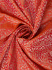 Orange Floral Zari Woven Design Kanchipuram Silk Saree