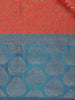 Orange Floral Zari Woven Design Kanchipuram Silk Saree