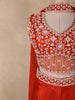 Orange Heavy Sequins and Beads Embroidered Design Georgette Palazzo Suit with Dupatta