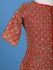 Orange Leaf Motif Sequins Design Georgette Kids Lehenga
