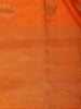 Orange Lotus Butta Zari Woven Kanchipuram Silk Saree