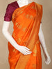 Orange Lotus Butta Zari Woven Kanchipuram Silk Saree