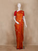 Orange Paisley Woven Design Kanchipuram Silk Saree