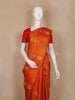 Orange Paisley Woven Design Kanchipuram Silk Saree